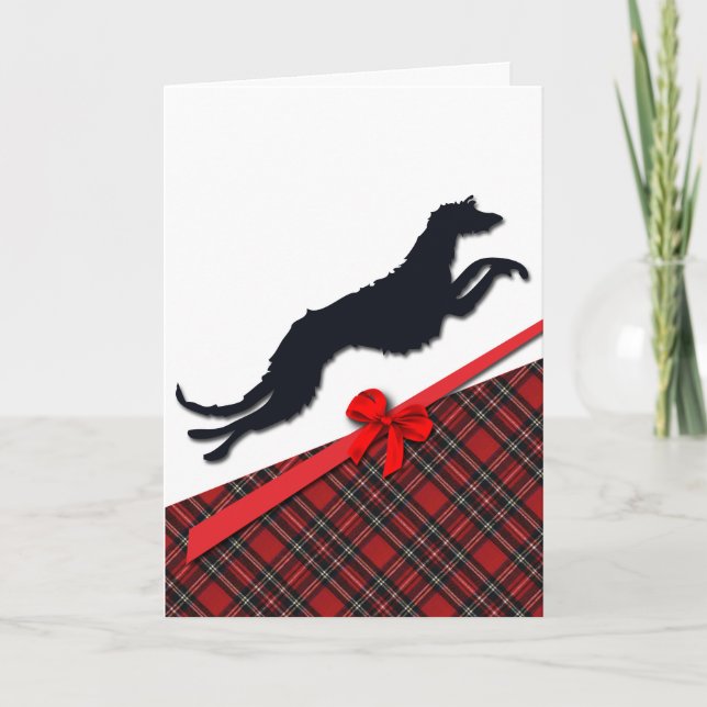 Deerhound-Glückwunschkarte Feiertagskarte (Vorderseite)