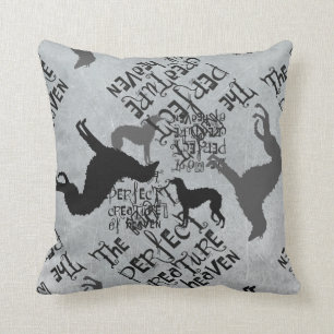 Deerhound Texto Kissen