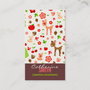 Deerie Wald (vertikal) Visitenkarte