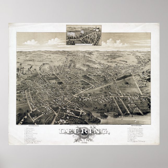 Deering, Maine 1886 Poster (Devant)