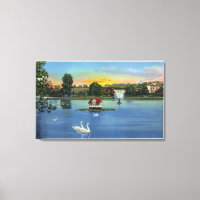 Deering Oaks Fotain und Duck House View