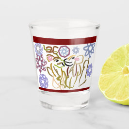 Deer's winter lover schnapsglas