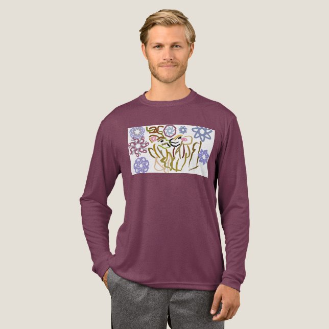 Deer's winter lover  Tri-Blend shirt (Volle Vorderseite)