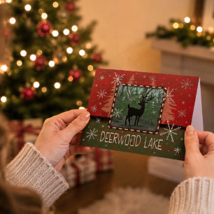 Deerwood Christmas Deer Rustikale Inspirivity Karte