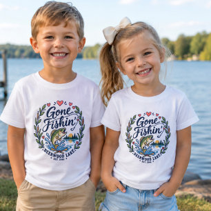 Deerwood Lake Gone Fishing Lake Leben T-Shirt