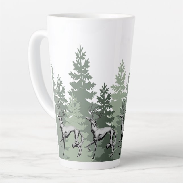 DeerZoi Wald Tall Latte Tasse (Linke Ecke)