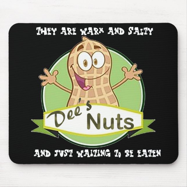 Dee's Nuts Mouse Pad (schwarz) Mousepad (Vorne)