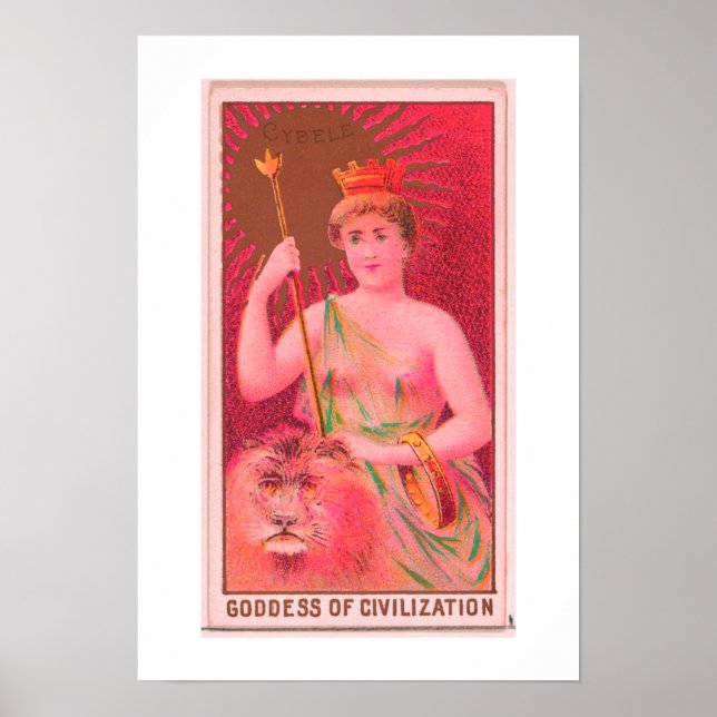 Déesse de la civilisation, Cybele, Poster Imprimer (Devant)
