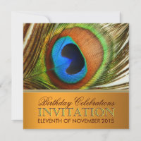 Déesse de Peacock Invitations de fête d'anniversai