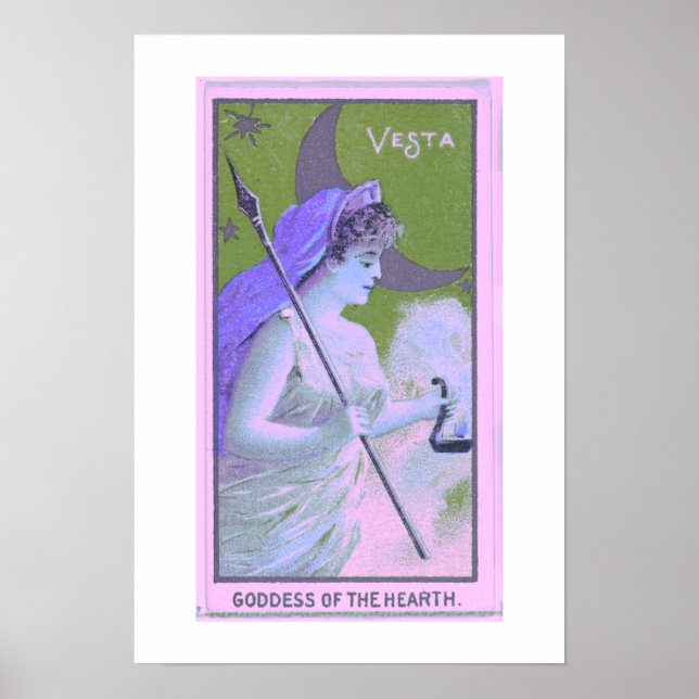 Déesse du Coeur, Vesta, Poster Imprimer (Devant)