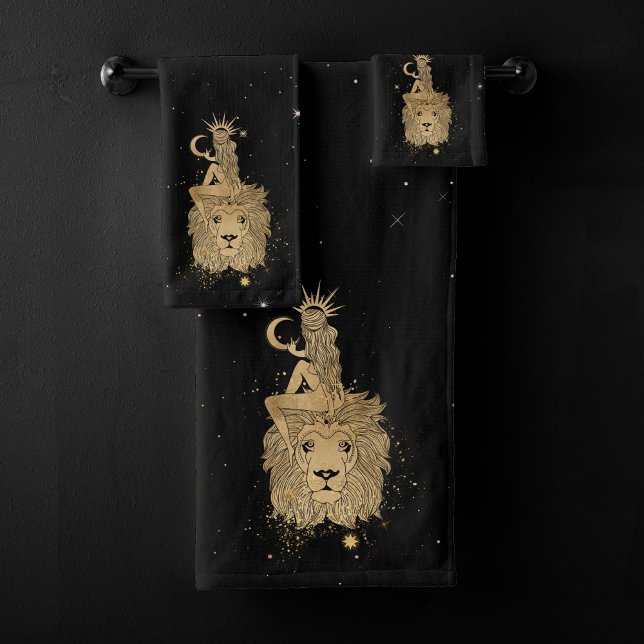 Déesse du Zodiaque | Astrologie Cosmic Gold Leo (Créateur téléchargé)