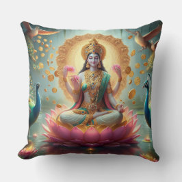 Déesse hindoue Lakshmi / Laxmi Coussin avec design