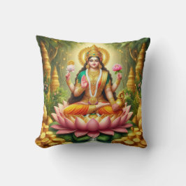 Déesse hindoue Lakshmi / Laxmi Coussin avec design