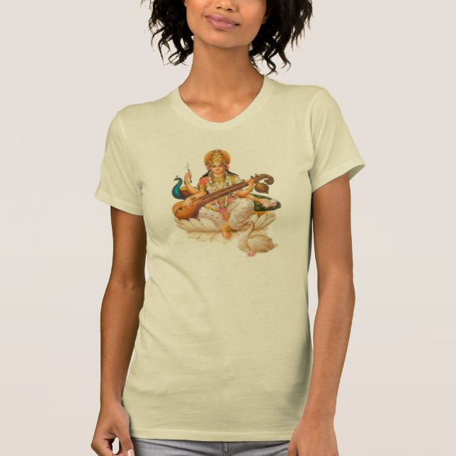 Déesse indoue Saraswati, T-shirt (Devant)
