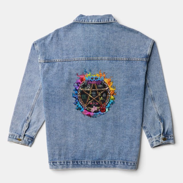 Déesse Wiccan Denim Jean Jacket (Verso)