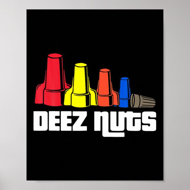 Deez Nuts Electrician für Männer Frauen Geschenke Poster (Vorne)