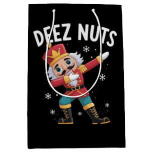 Deez Nuts Nussknacker Nuss Lustiges Weihnachten Mittlere Geschenktüte