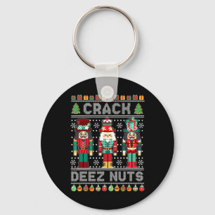 Deez Nuts Nussknacker Spaß hässliches Weihnachten  Schlüsselanhänger