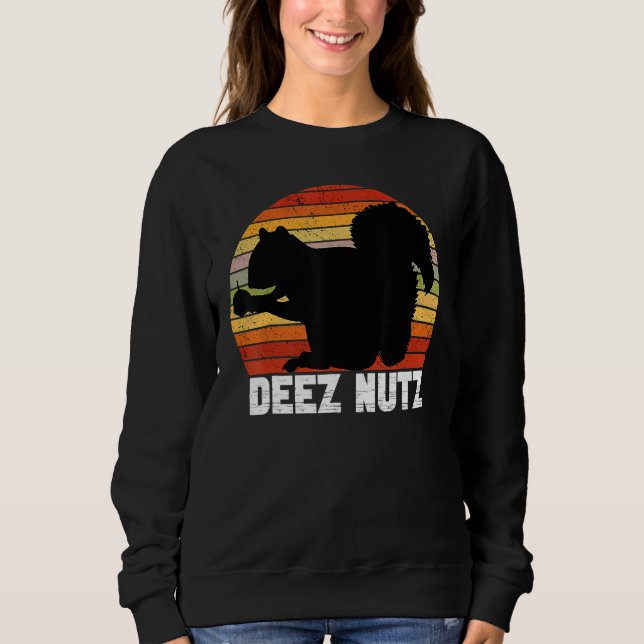 Deez Nuts Nutcracker Christmas Pajama Funny Ugly X Sweatshirt (Vorderseite)