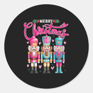 Deez Nuts Nutcracker Frohe Weihnachten Matching Pa Runder Aufkleber