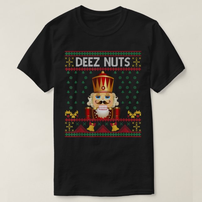 Deez Nuts Nutcracker Funny Ugly Christmas Sweat  (Design devant)
