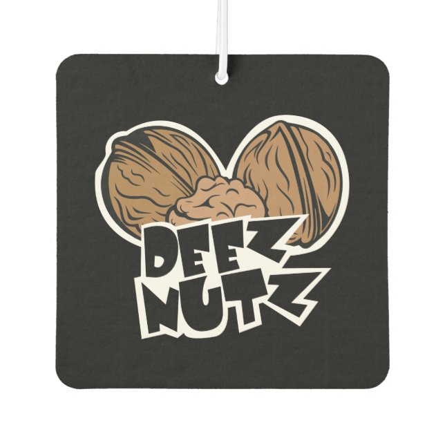 Deez Nutz Funny Illustration Autolufterfrischer (Vorderseite)