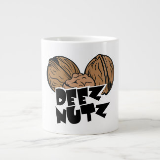 Deez Nutz Funny Illustration Jumbo-Tasse