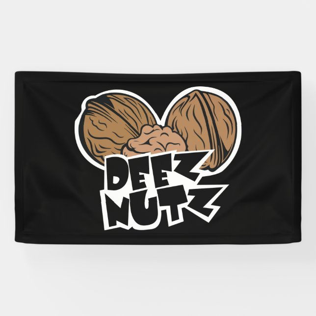 Deez Nutz lustige Illustration Banner (Horizontal)