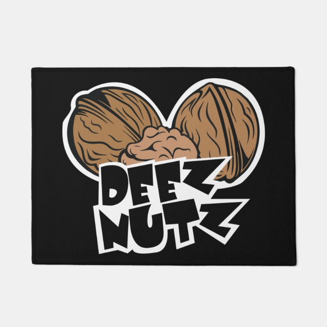 Deez Nutz lustige Illustration Fußmatte (Vorderseite)