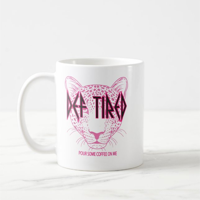 Def müde gießen etwas Kaffee auf mir Tiger müde Ka Kaffeetasse (Links)