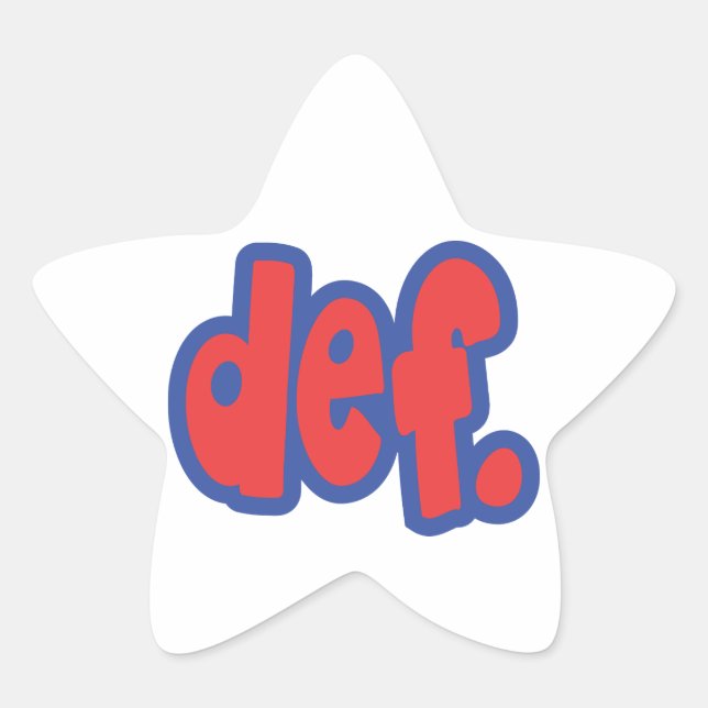 def.  Stern-Aufkleber (Vorderseite)