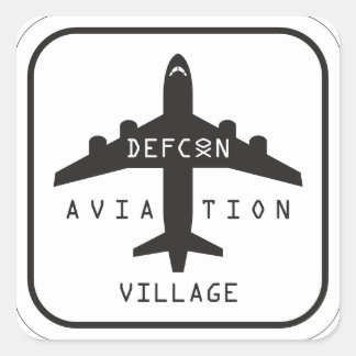 DEFCON Luftfahrt-Dorfpflaster AV17 Quadratischer Aufkleber