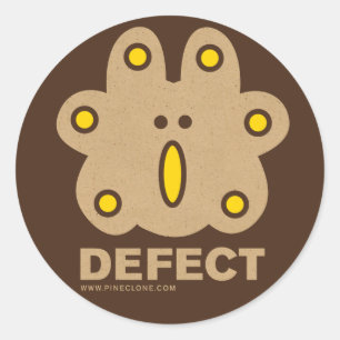 DEFEKT-Aufkleber Runder Aufkleber