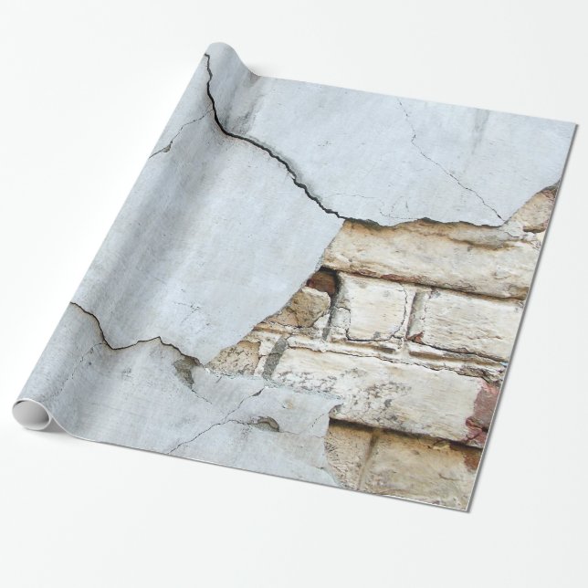 Defekte Betonblock-Wand Geschenkpapier (Ungerollt)