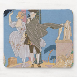 Defekte Herzen, gebrochene Statuen, Illustration Mousepad