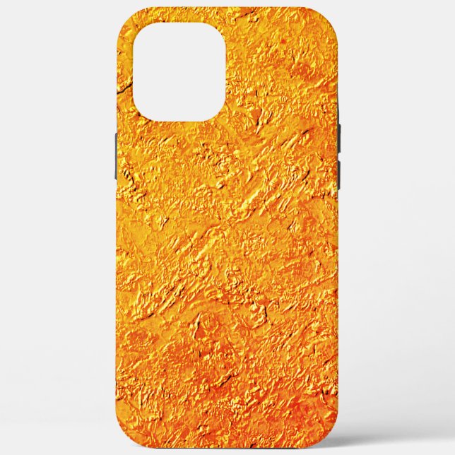 Defekte Wand mit gelber und orangefarbener Textur Case-Mate iPhone Hülle (Rückseite)