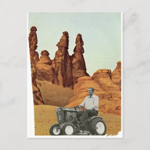 Defekter mähender Plan - Ankündigungspostkarte