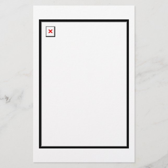 Defektes Bild Briefpapier (Vorderseite)