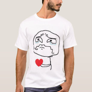 Defektes Herz-Comic-Gesicht T-Shirt