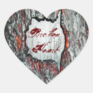 Defektes Herz Herz-Aufkleber