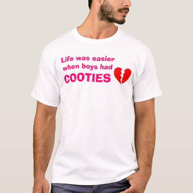 Defektes Herz, Leben war einfacher, als Jungen T-Shirt (Vorderseite)