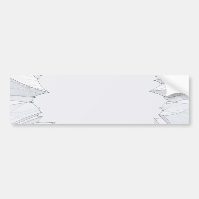 Defektes zerbrochenes Glas Autoaufkleber (Vorne)