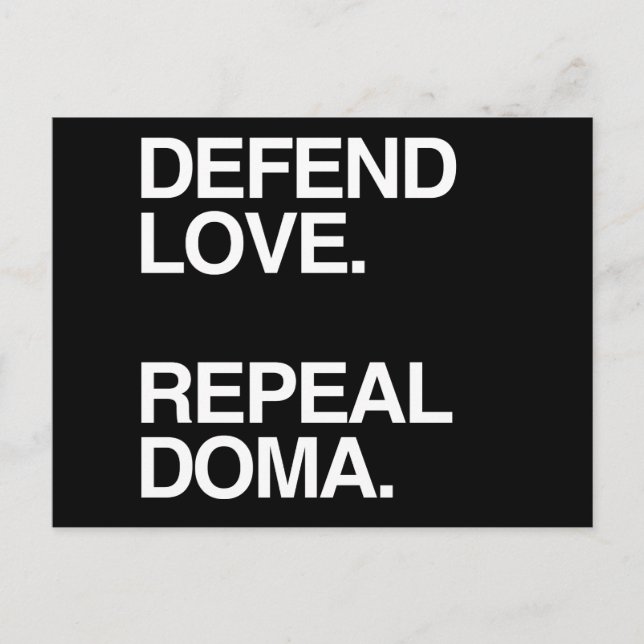 DEFEND LIEBE REPEAL DOMA -.pnng Postkarte (Vorderseite)
