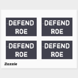 Defend Roe Rechteckiger Aufkleber