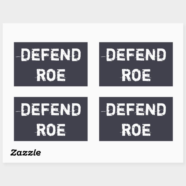 Defend Roe Rechteckiger Aufkleber (Blatt)