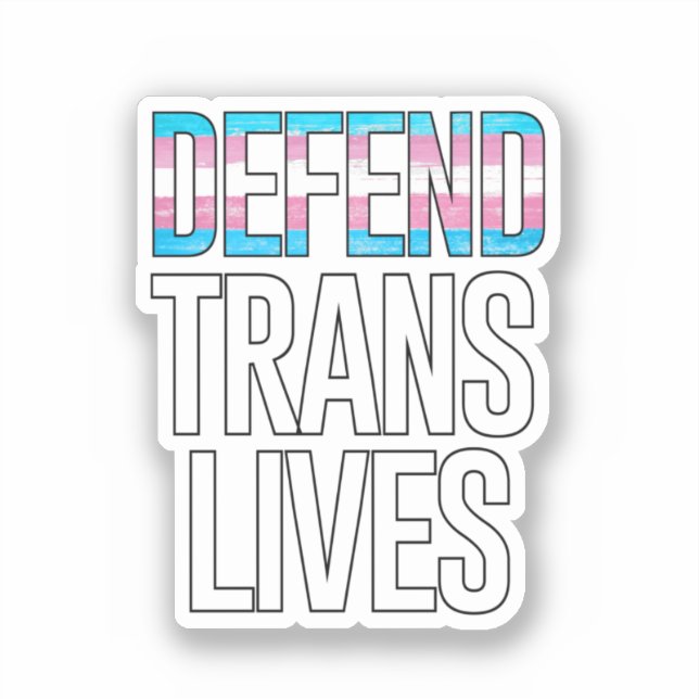 Defend Trans Lives Aufkleber (Vorderseite)