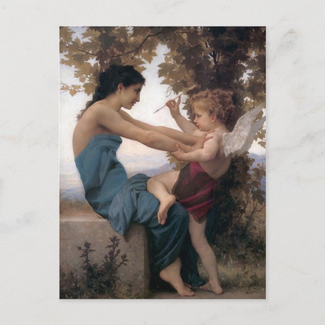 Defending a Heart Against Eros Bougereau Postkarte (Vorderseite)