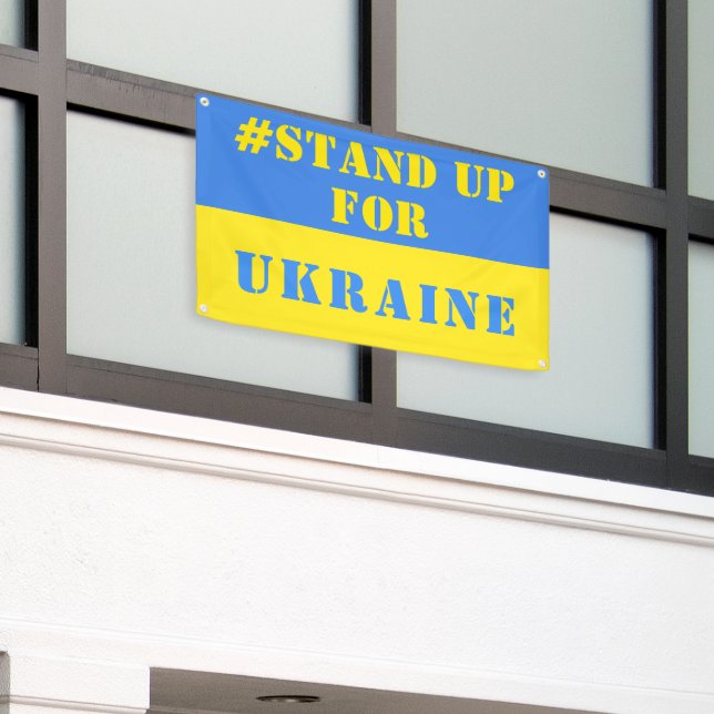 Défendre L'Ukraine Bannière Soutenir La Liberté (Bâtiment extérieur)