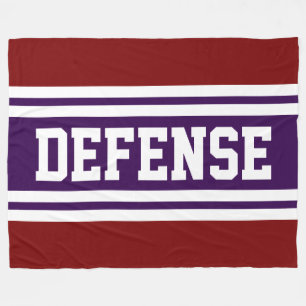 DEFENSE Athletic Lila Rot Weiß Rennstreifen Fleecedecke