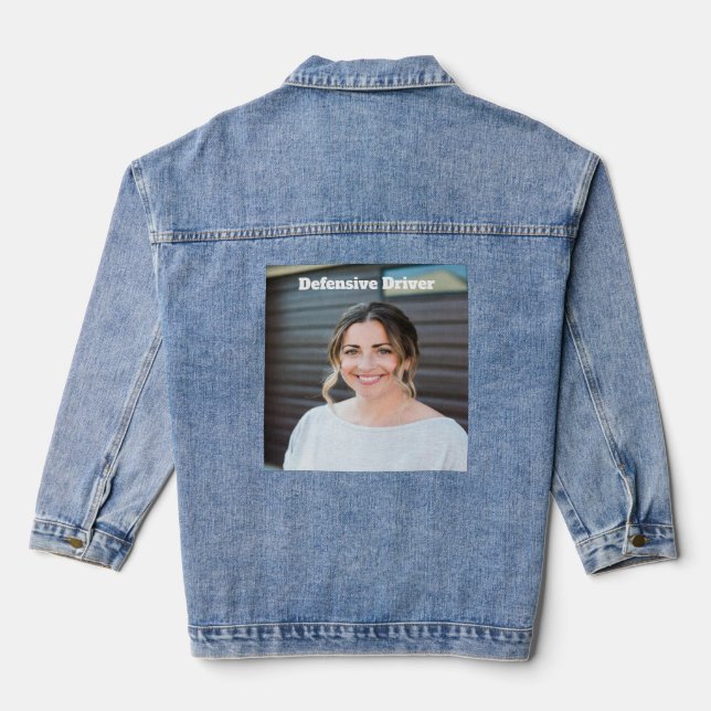 Defensiver Fahrer Jeansjacke (Rückseite)